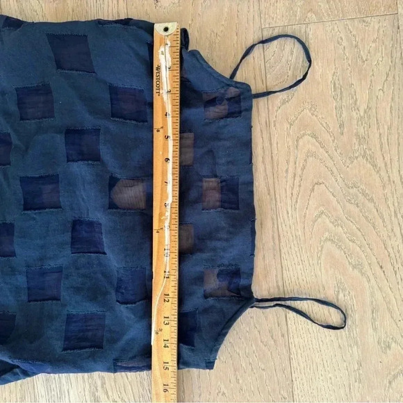 Onia Melanie Dress Window Mesh Blue Shadow Cover Up Size M  $295 - Picture 4 of 5